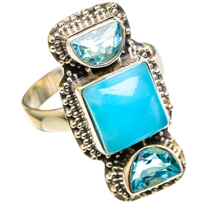 Larimar Rings handcrafted by Ana Silver Co - RING101330
