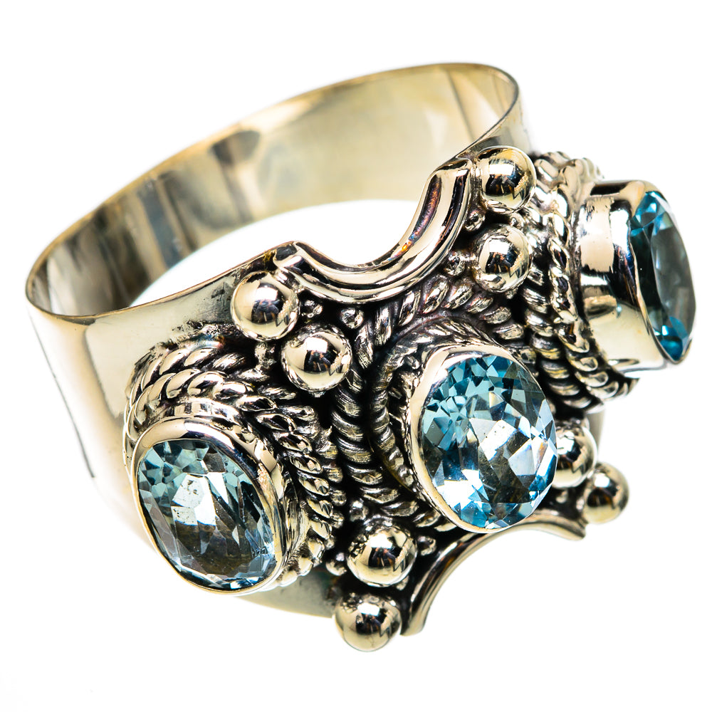 Blue Topaz Rings handcrafted by Ana Silver Co - RING101331 - Photo 2