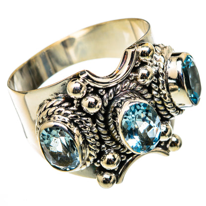Blue Topaz Rings handcrafted by Ana Silver Co - RING101331 - Photo 2
