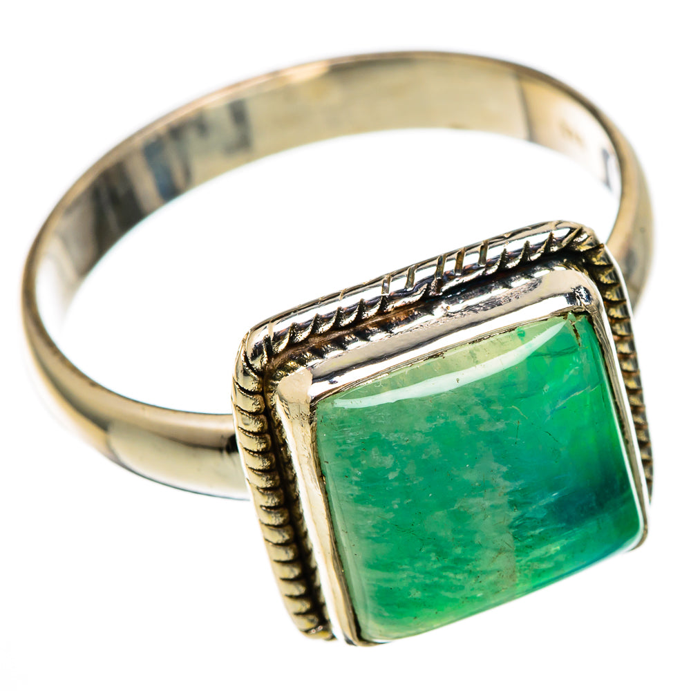 Green Moonstone Rings handcrafted by Ana Silver Co - RING101334