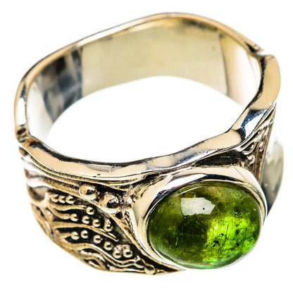 Green Tourmaline Rings handcrafted by Ana Silver Co - RING101336 - Photo 2