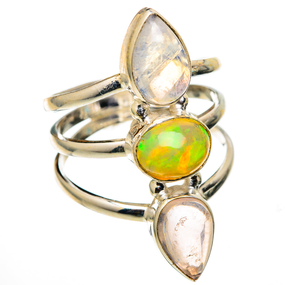 Ethiopian Opal Rings handcrafted by Ana Silver Co - RING101353