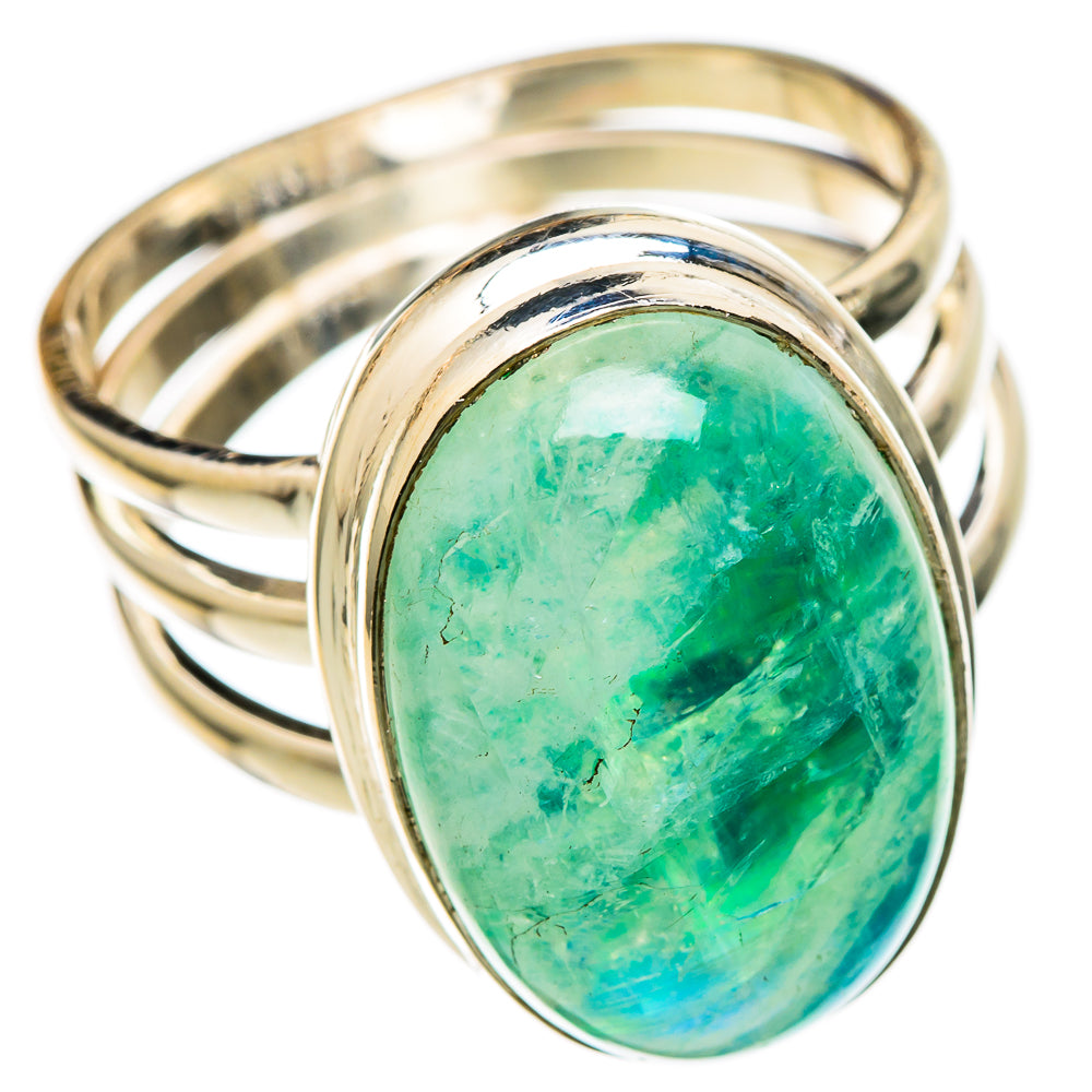 Green Moonstone Rings handcrafted by Ana Silver Co - RING101361