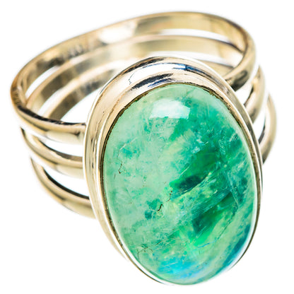Green Moonstone Rings handcrafted by Ana Silver Co - RING101361