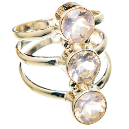 Rose Quartz Rings handcrafted by Ana Silver Co - RING101367
