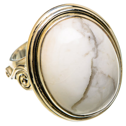 Howlite Rings handcrafted by Ana Silver Co - RING101372 - Photo 2