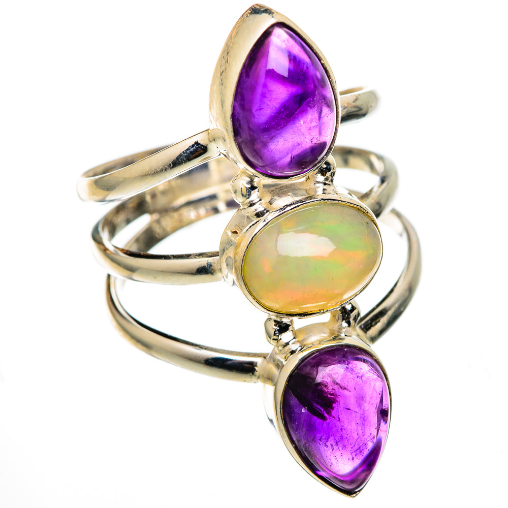 Ethiopian Opal Rings handcrafted by Ana Silver Co - RING101374