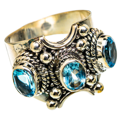 Blue Topaz Rings handcrafted by Ana Silver Co - RING101377 - Photo 2