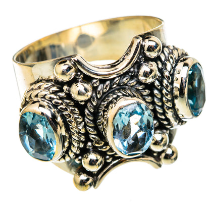 Blue Topaz Rings handcrafted by Ana Silver Co - RING101401 - Photo 2