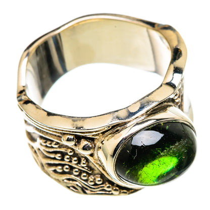 Green Tourmaline Rings handcrafted by Ana Silver Co - RING101403 - Photo 2