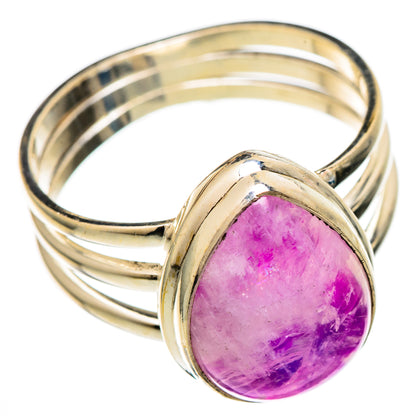 Pink Moonstone Rings handcrafted by Ana Silver Co - RING101409 - Photo 2
