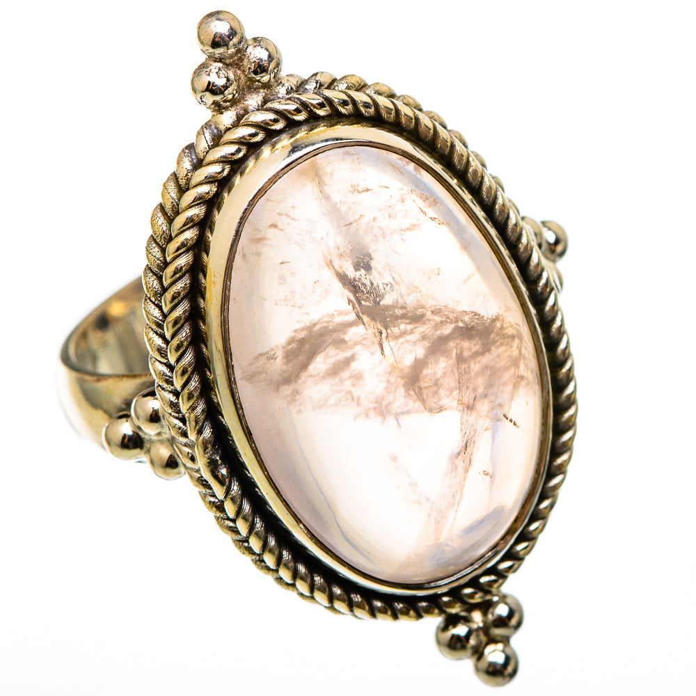Rose Quartz Rings handcrafted by Ana Silver Co - RING101410