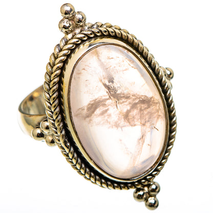 Rose Quartz Rings handcrafted by Ana Silver Co - RING101410