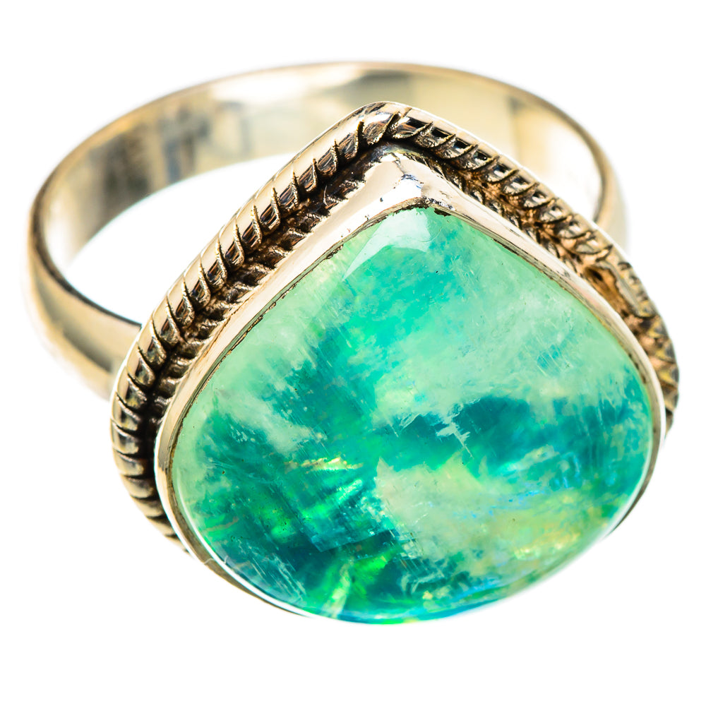 Green Moonstone Rings handcrafted by Ana Silver Co - RING101422
