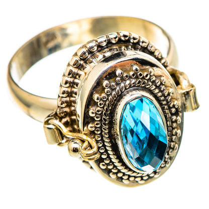 Blue Topaz Rings handcrafted by Ana Silver Co - RING101441