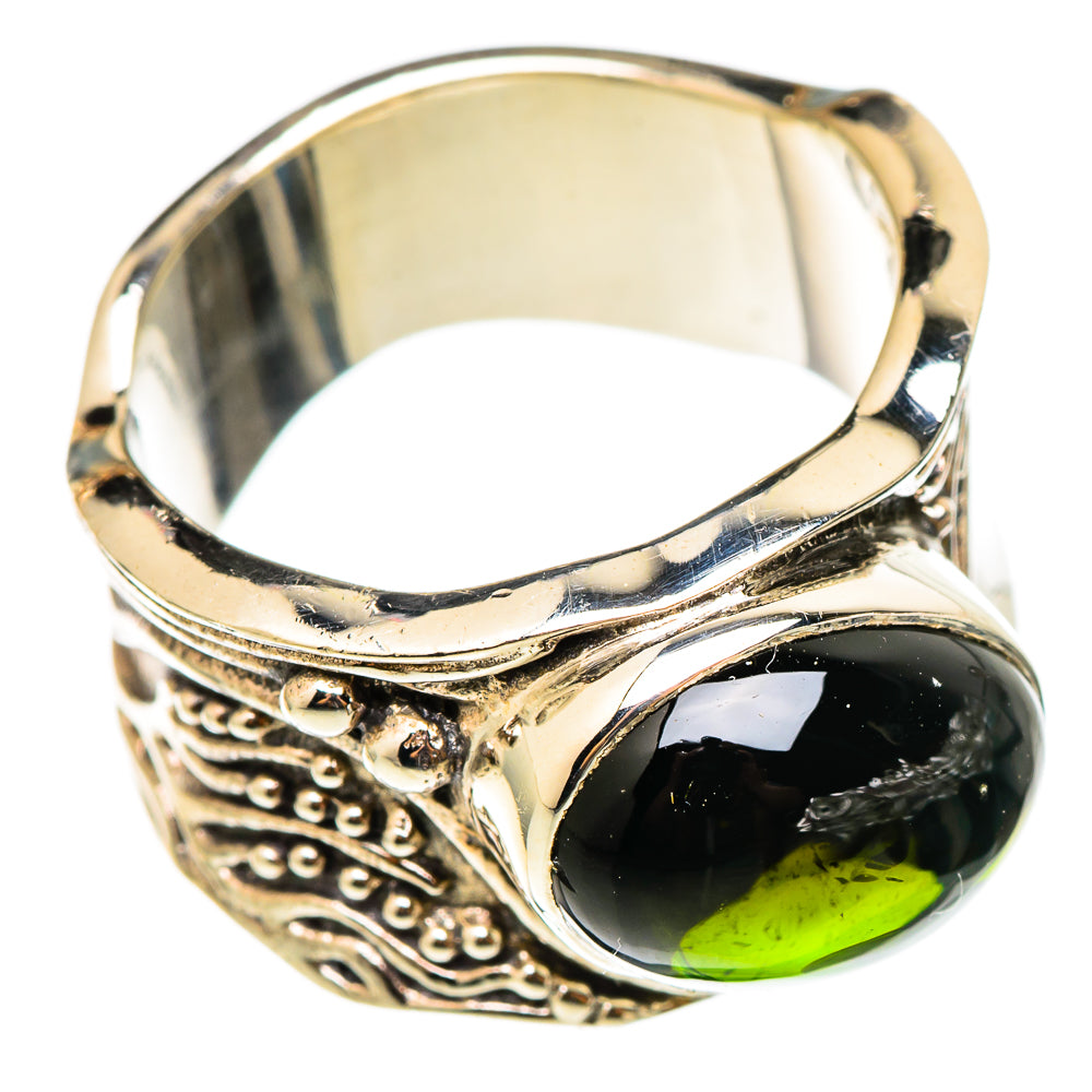 Green Tourmaline Rings handcrafted by Ana Silver Co - RING101442