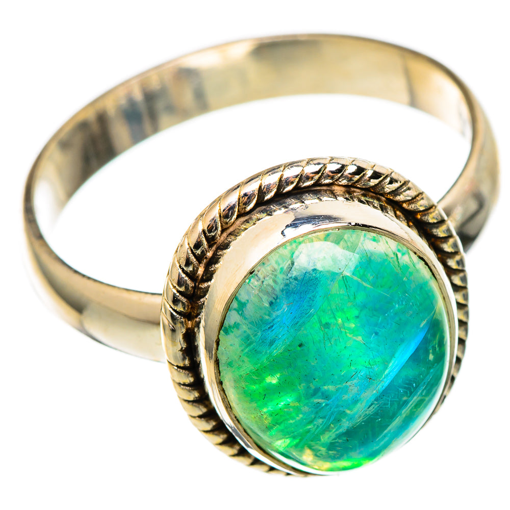 Green Moonstone Rings handcrafted by Ana Silver Co - RING101443