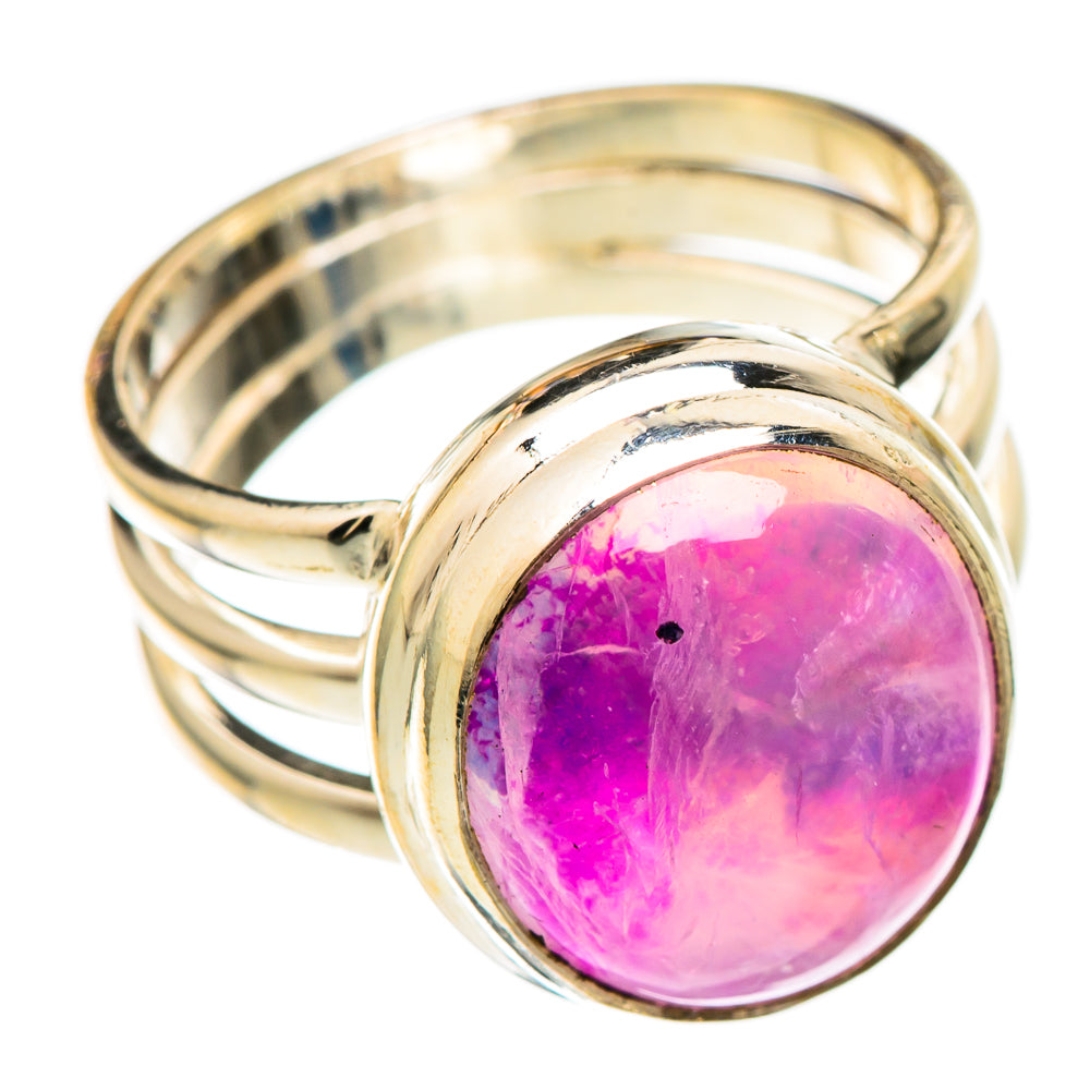 Pink Moonstone Rings handcrafted by Ana Silver Co - RING101446