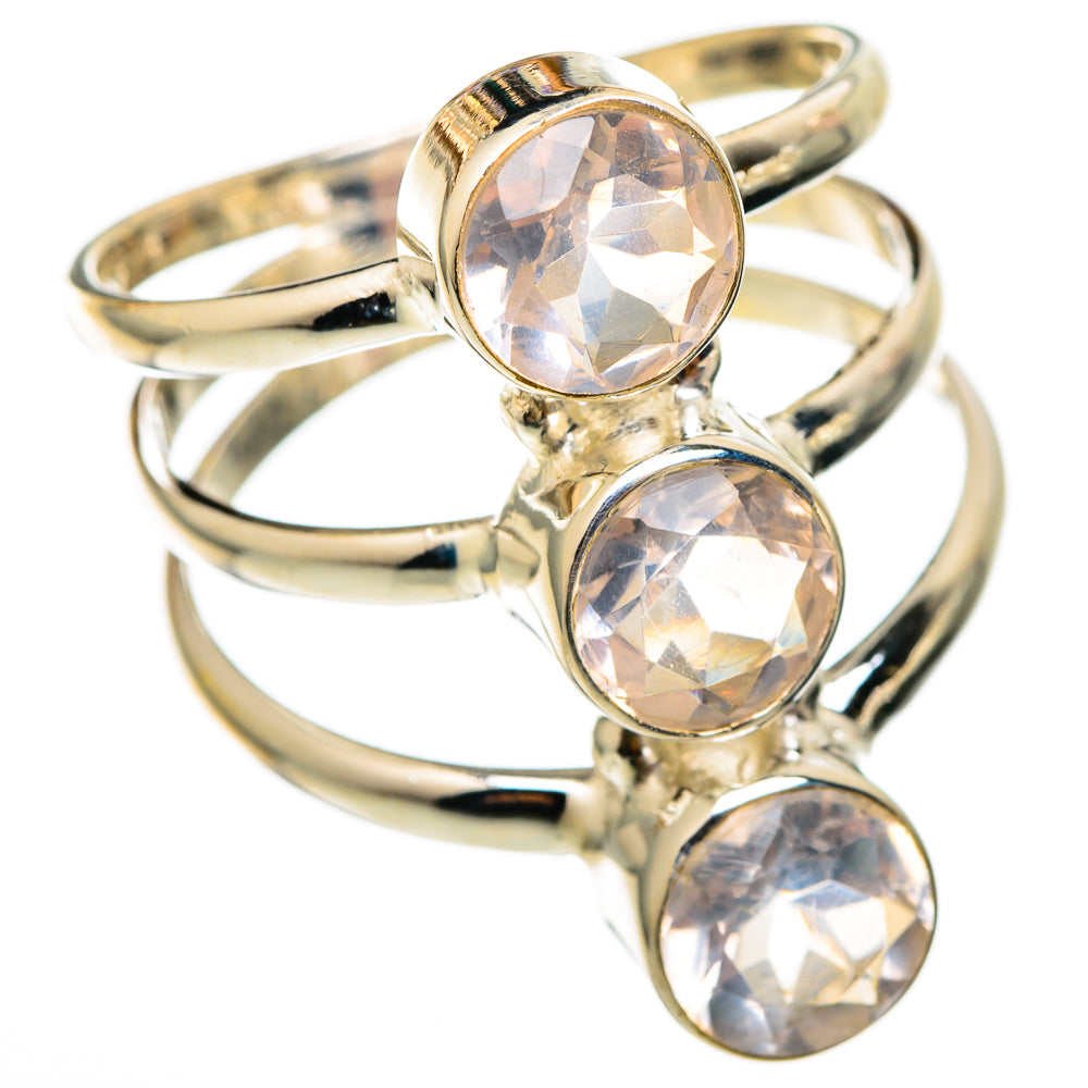 Rose Quartz Rings handcrafted by Ana Silver Co - RING101448