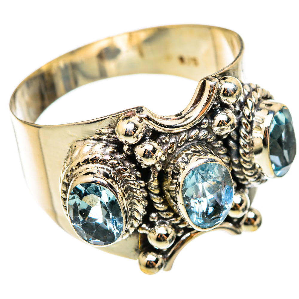Blue Topaz Rings handcrafted by Ana Silver Co - RING101456 - Photo 2