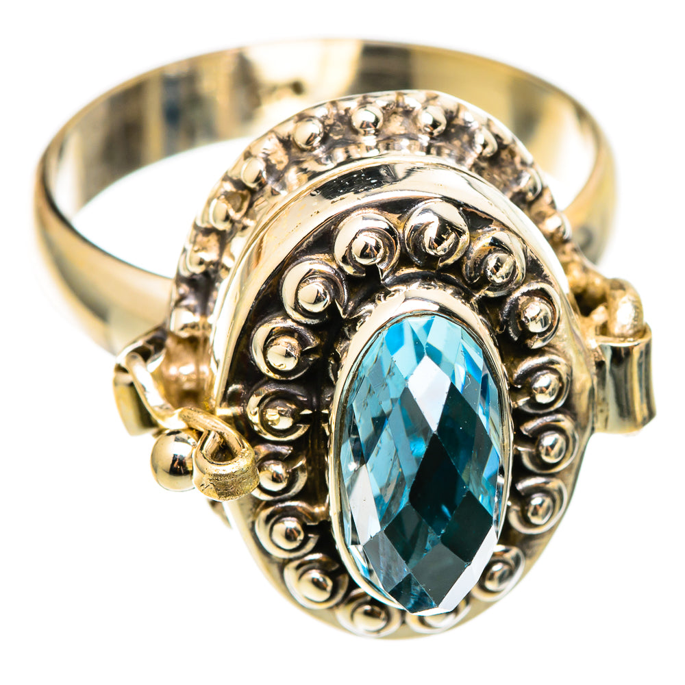 Blue Topaz Rings handcrafted by Ana Silver Co - RING101457
