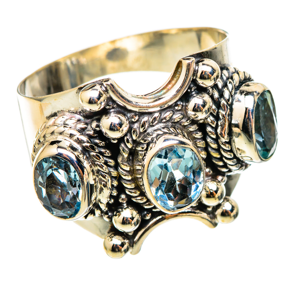Blue Topaz Rings handcrafted by Ana Silver Co - RING101470 - Photo 2