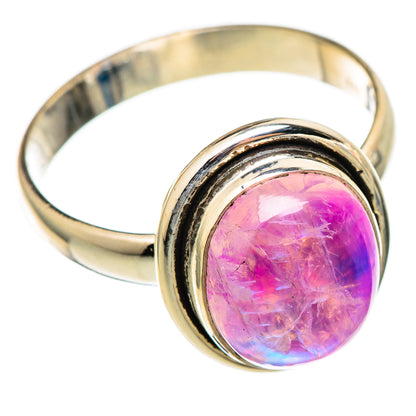Pink Moonstone Rings handcrafted by Ana Silver Co - RING101506 - Photo 2