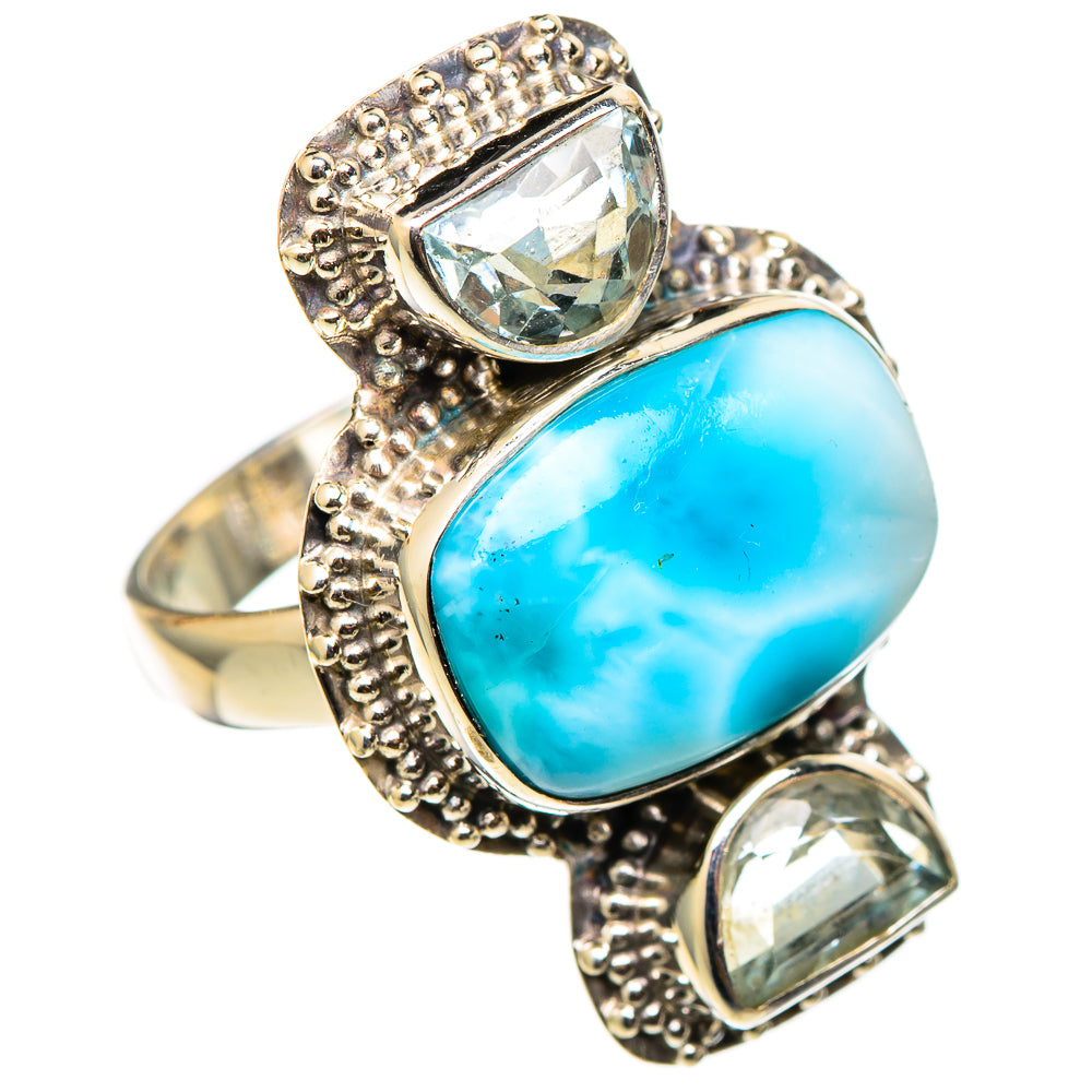 Larimar Rings handcrafted by Ana Silver Co - RING101528