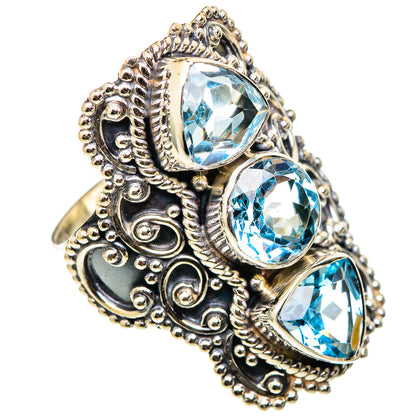 Blue Topaz Rings handcrafted by Ana Silver Co - RING101532