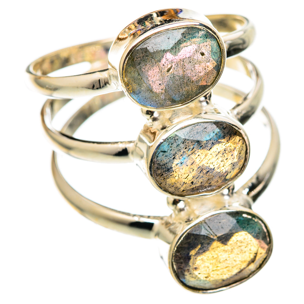 Labradorite Rings handcrafted by Ana Silver Co - RING101533