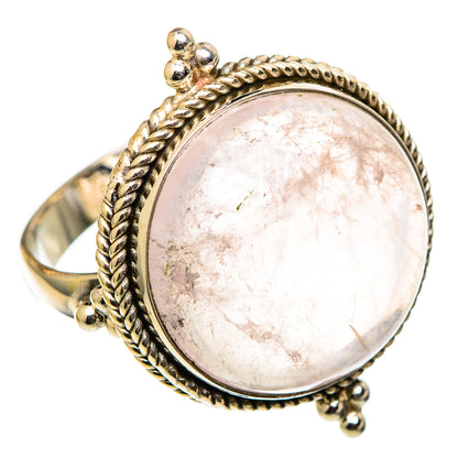 Rose Quartz Rings handcrafted by Ana Silver Co - RING101536