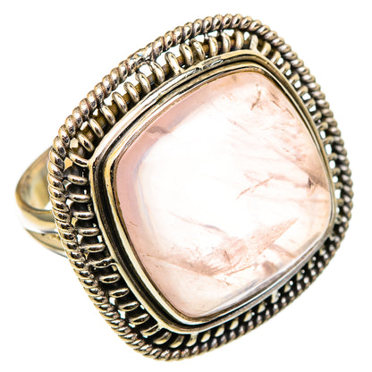 Rose Quartz Rings handcrafted by Ana Silver Co - RING101537