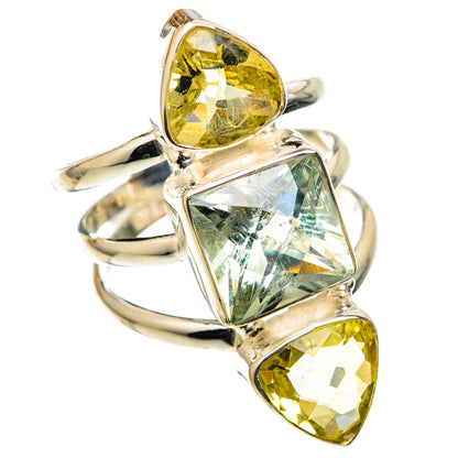 Green Amethyst Rings handcrafted by Ana Silver Co - RING101546