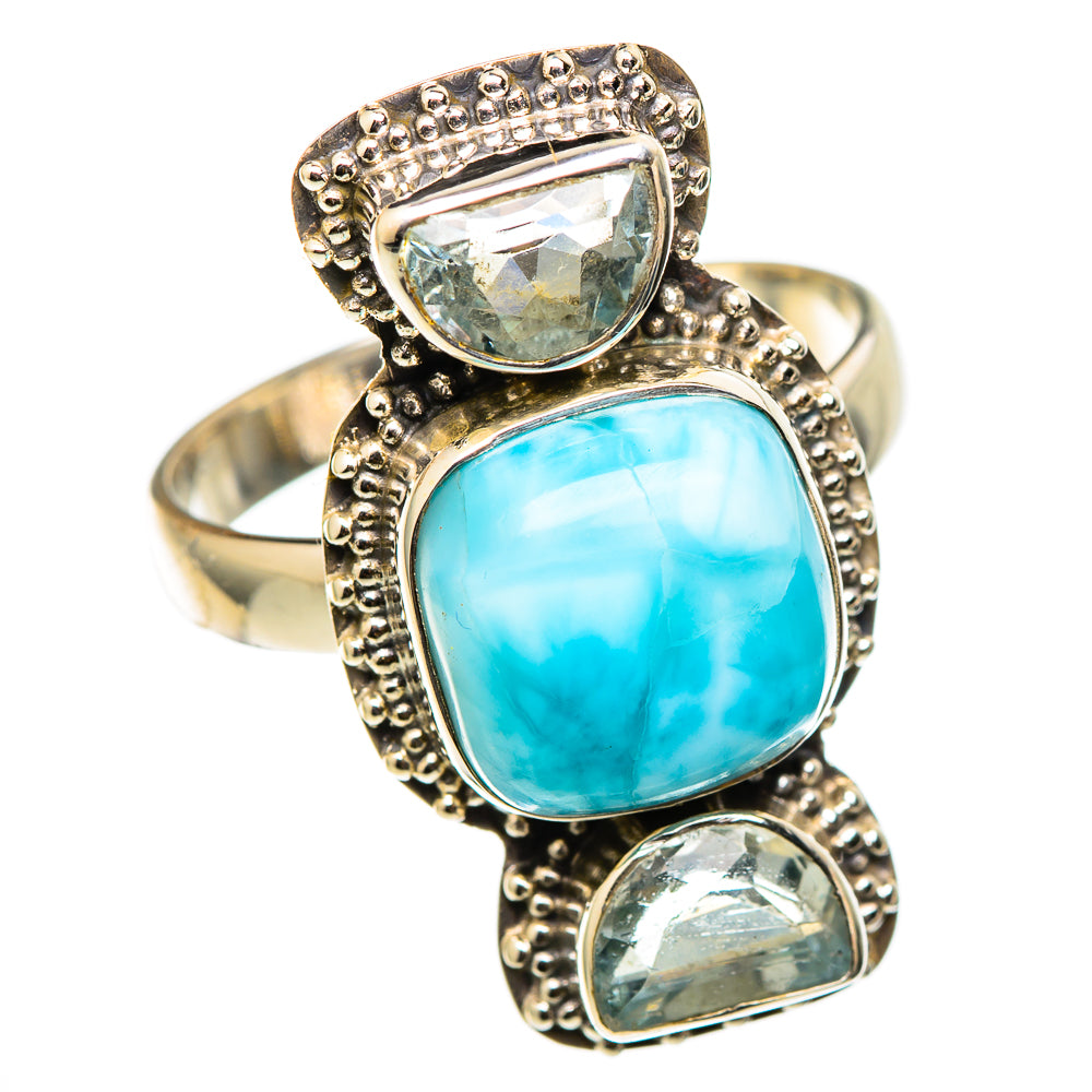 Larimar Rings handcrafted by Ana Silver Co - RING101551