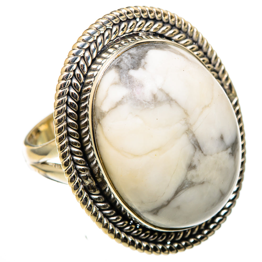 Howlite Rings handcrafted by Ana Silver Co - RING101582