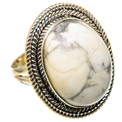 Howlite Rings handcrafted by Ana Silver Co - RING101582