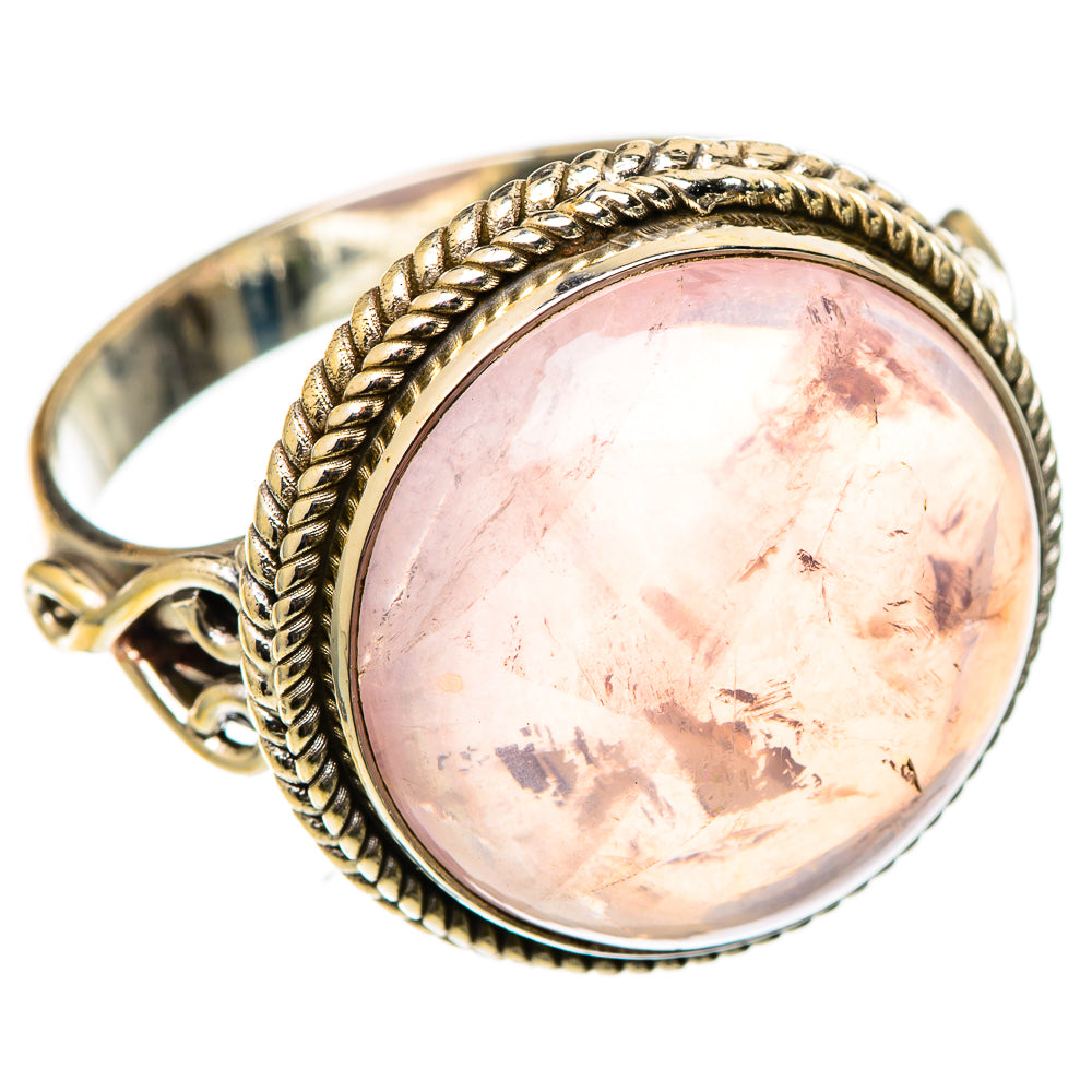 Rose Quartz Rings handcrafted by Ana Silver Co - RING101593