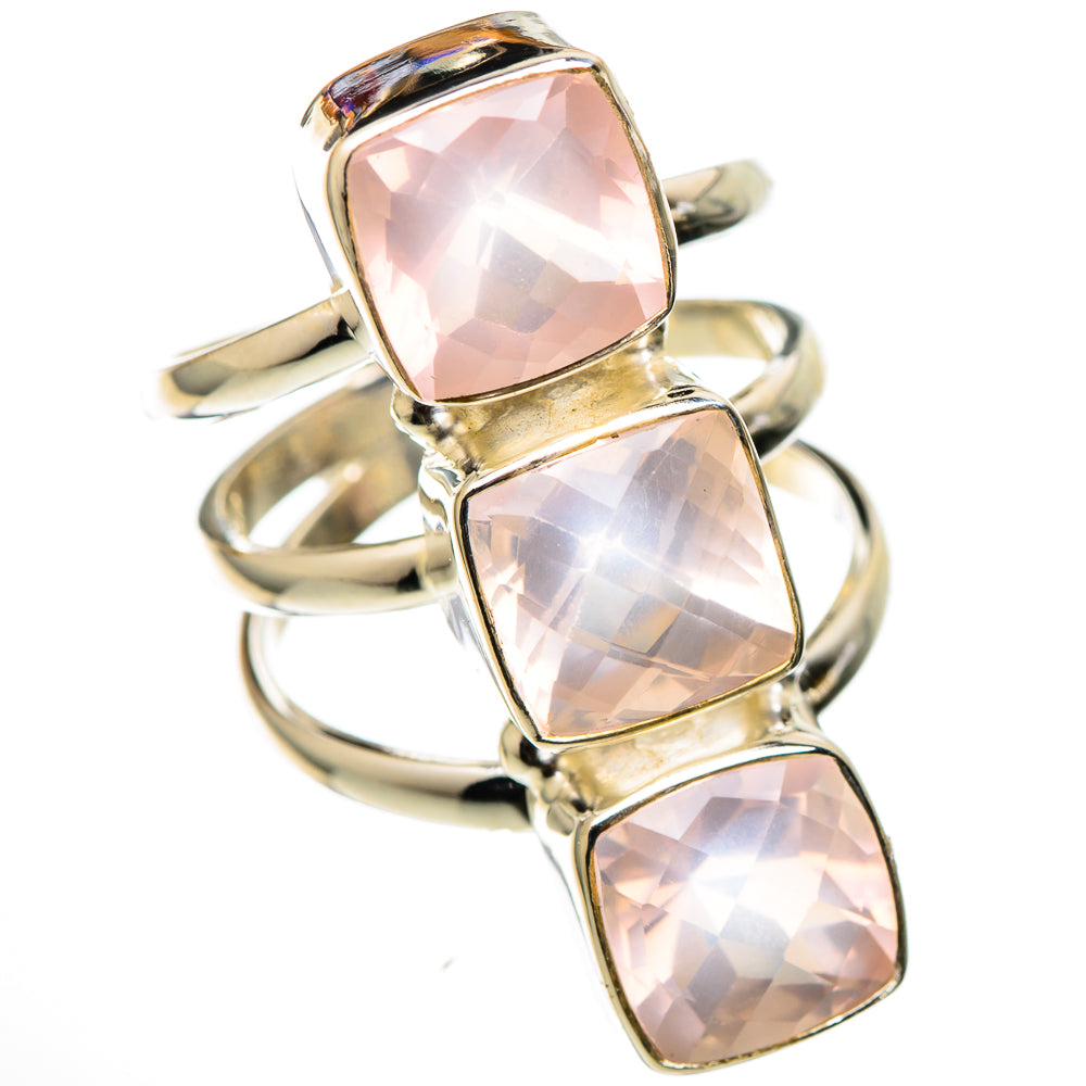 Rose Quartz Rings handcrafted by Ana Silver Co - RING101595 - Photo 2