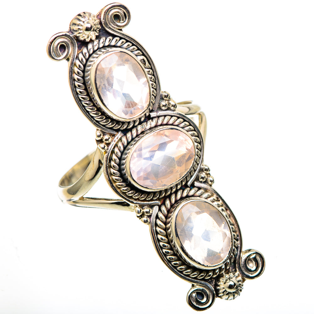 Rose Quartz Rings handcrafted by Ana Silver Co - RING101597 - Photo 2