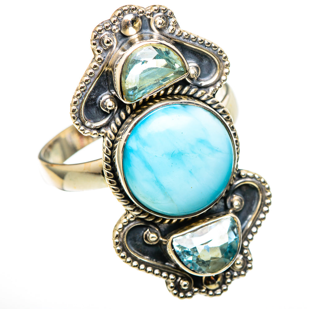 Larimar Rings handcrafted by Ana Silver Co - RING101607
