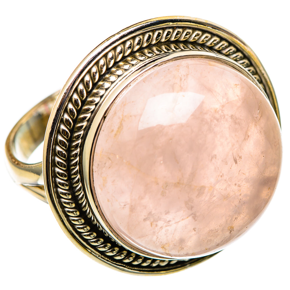 Rose Quartz Rings handcrafted by Ana Silver Co - RING101609