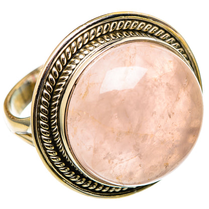 Rose Quartz Rings handcrafted by Ana Silver Co - RING101609