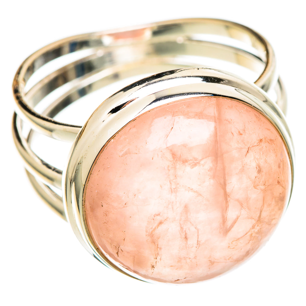 Rose Quartz Rings handcrafted by Ana Silver Co - RING101610 - Photo 2