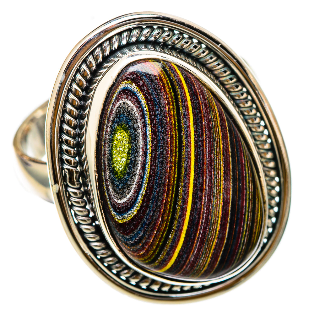 Fordite Rings handcrafted by Ana Silver Co - RING101636
