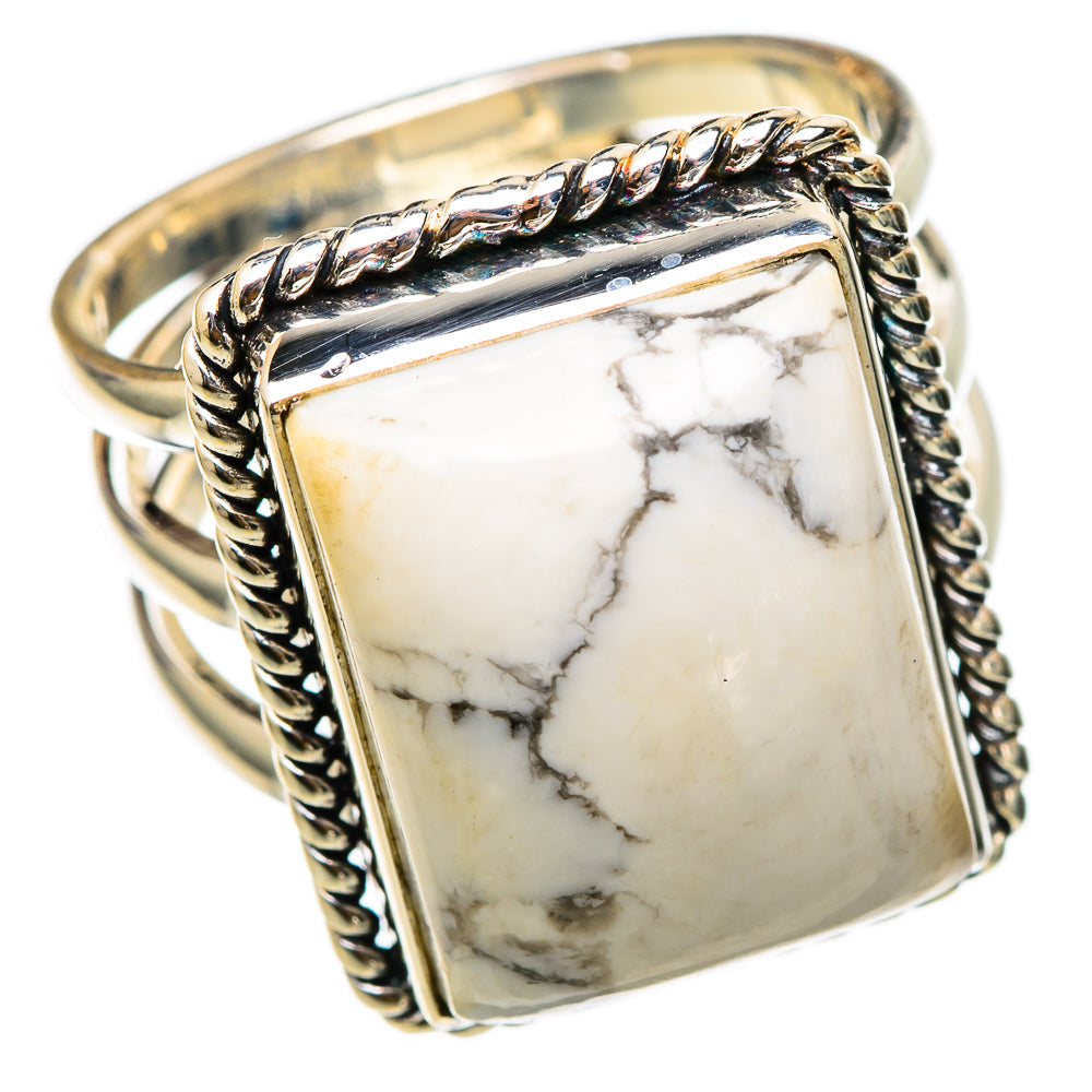 Howlite Rings handcrafted by Ana Silver Co - RING101650