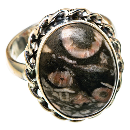 Crinoid Fossil Rings handcrafted by Ana Silver Co - RING101663 - Photo 2