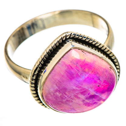 Pink Moonstone Rings handcrafted by Ana Silver Co - RING101667
