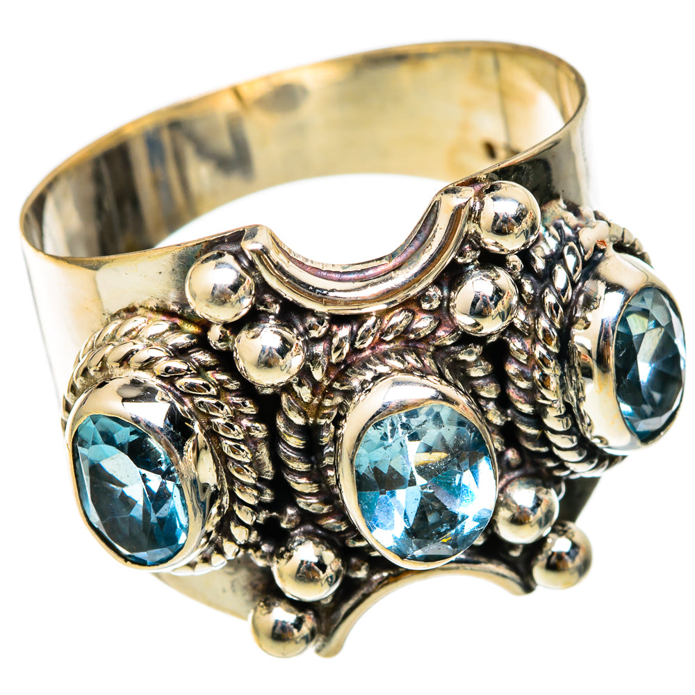 Blue Topaz Rings handcrafted by Ana Silver Co - RING101683