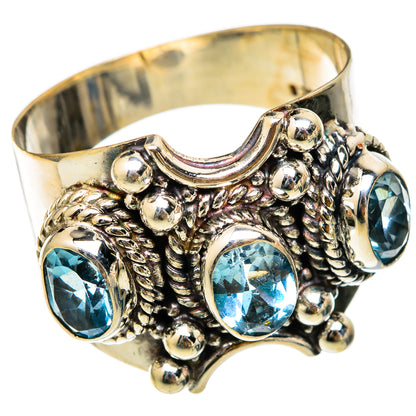 Blue Topaz Rings handcrafted by Ana Silver Co - RING101683