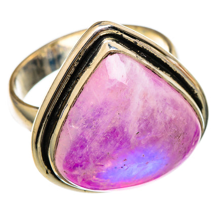 Pink Moonstone Rings handcrafted by Ana Silver Co - RING101692 - Photo 2